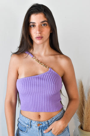 Purple Chain Tank Top