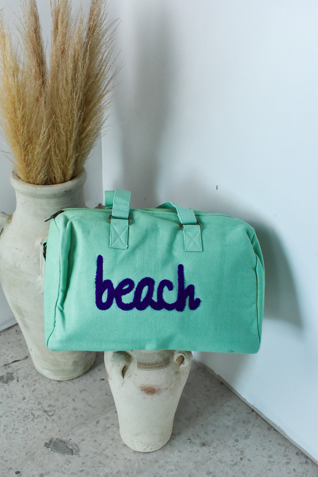Beach Duffel Green Bag