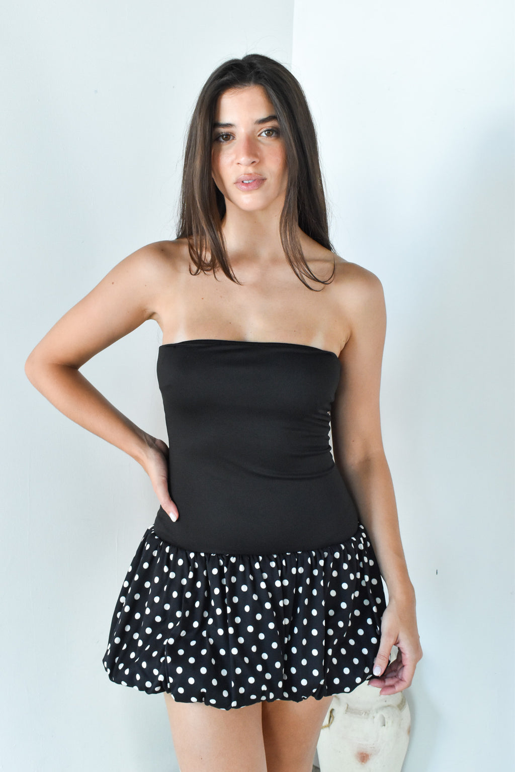 Polka Tube Balloon Dress