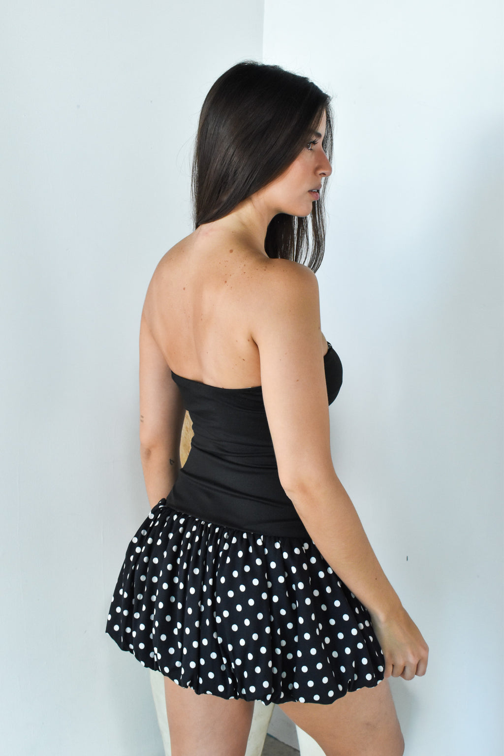 Polka Tube Balloon Dress