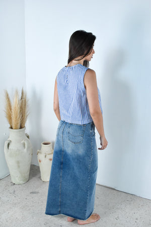 Denim Midi Skirt