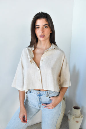 Taupe SS Button Down