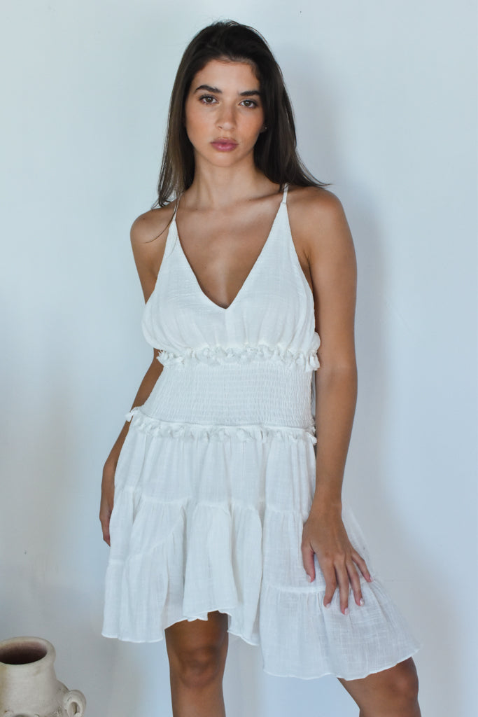 White Tassel Sun Dress