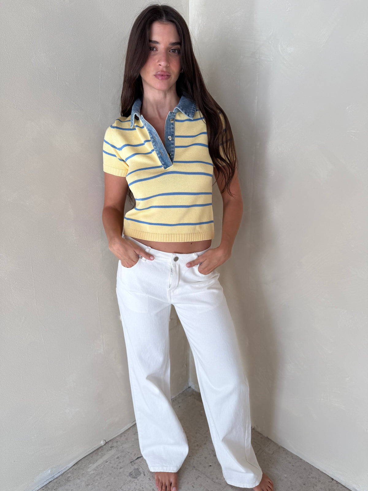 Wide White Jeans