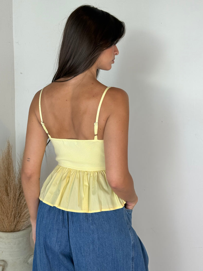 Peplum Sweater Cami Top