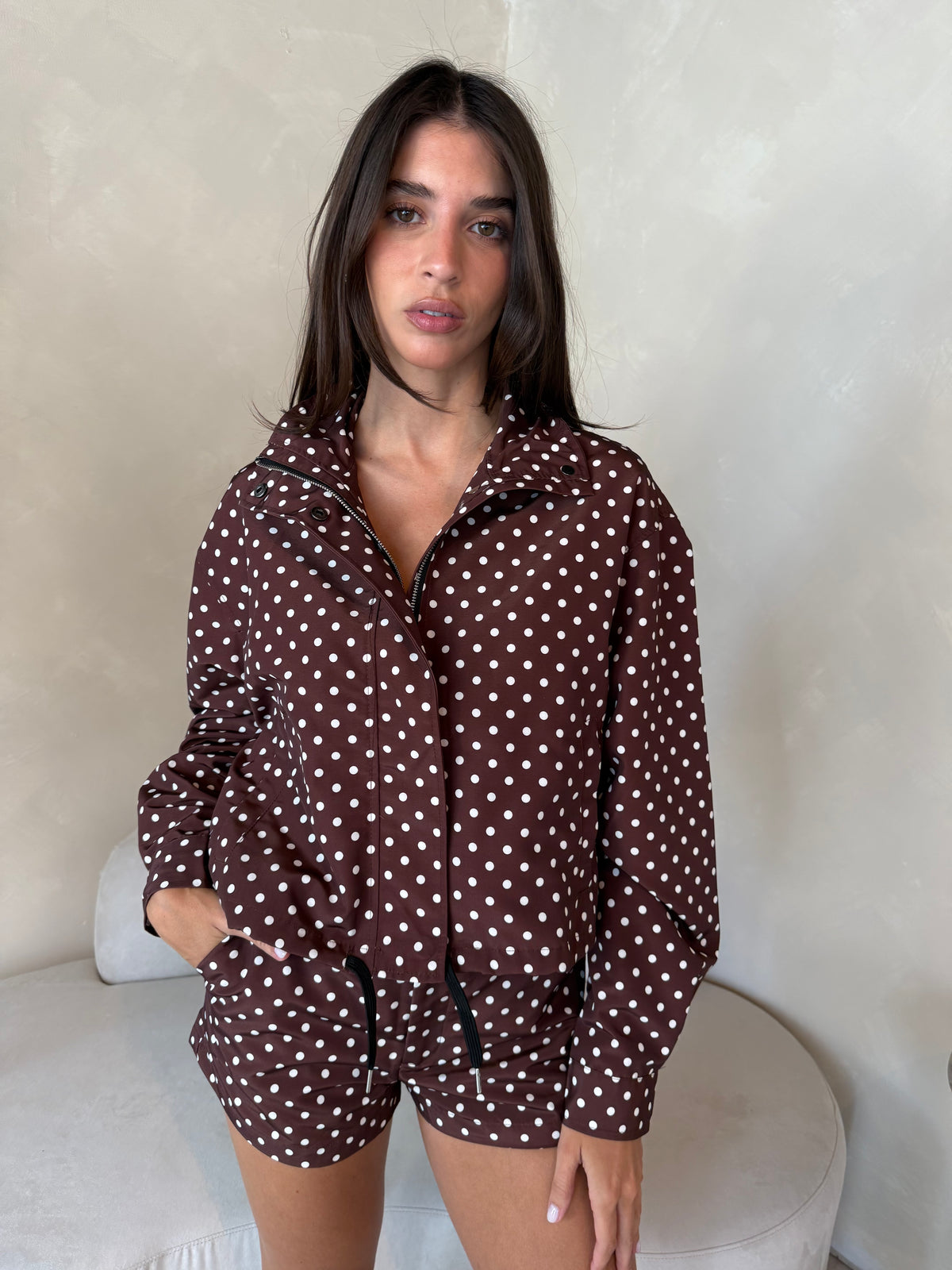 Polka Jacket & Short Set