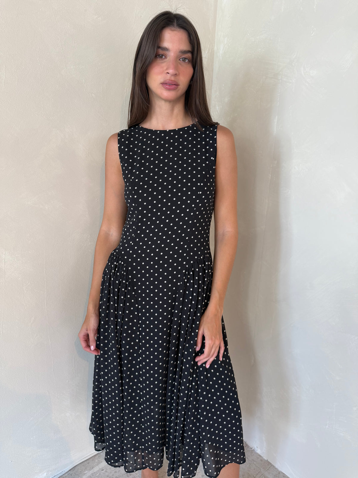 Polka Dot Midi Dress