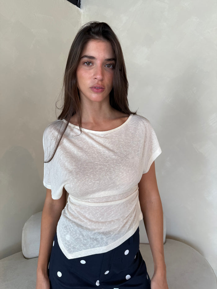 Aubrey Asymmetrical Draped Top