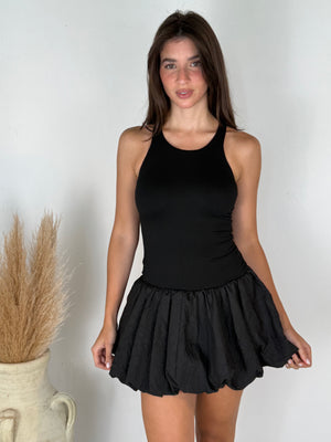 Bubble Hem Mini Dress