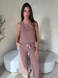 Stripe Denim 2pc Set