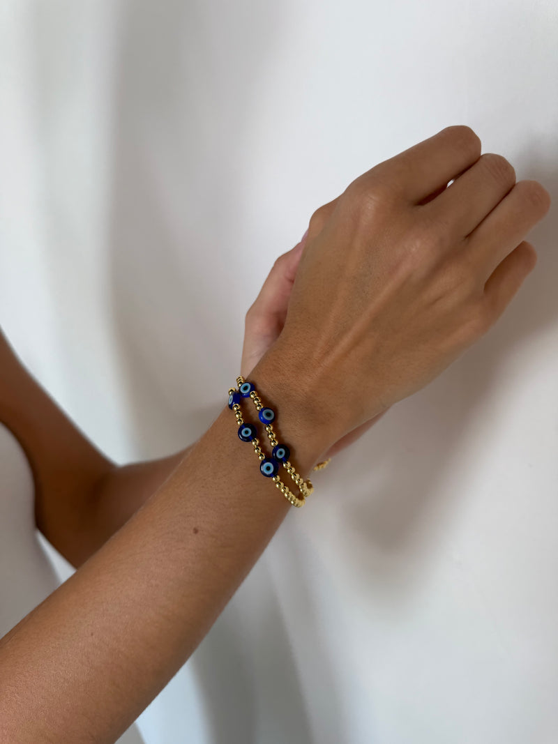 Blue Eye Gold Bracelet