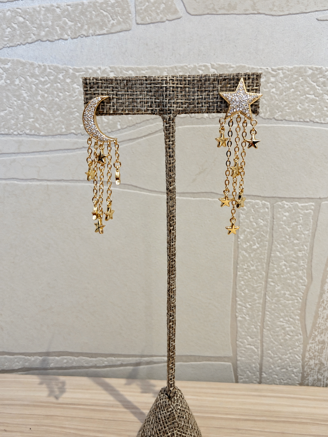 Star Moon Dangle Earrings