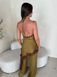 Satin Halter Jumpsuit