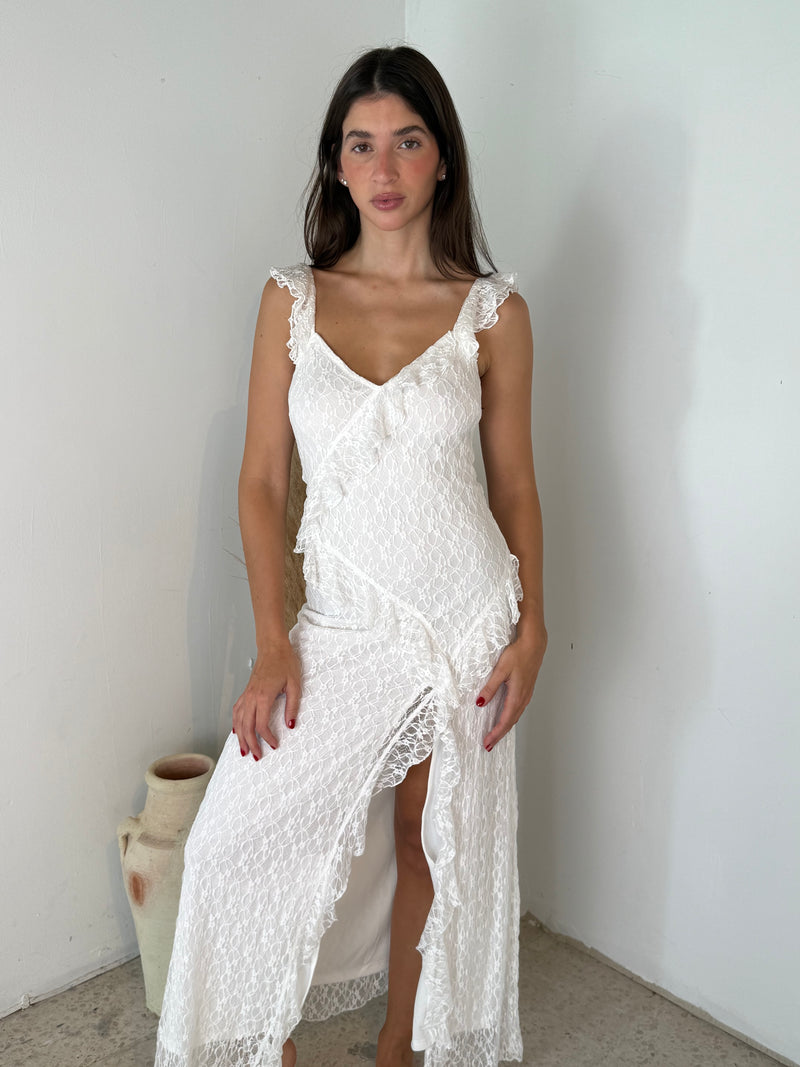 White Lace Maxi Dress