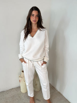 Vneck Sweater & Jogger Set