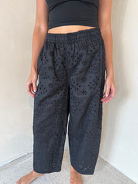 Black Eyelet Pants