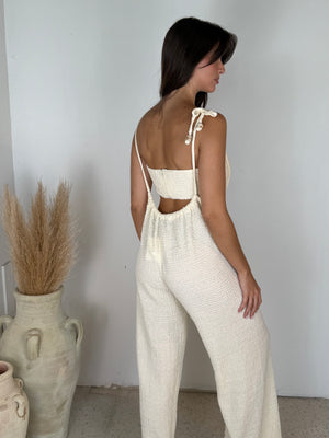 Textured Tube & Jumpsuit Set