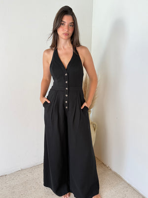 Halter Black Jumpsuit
