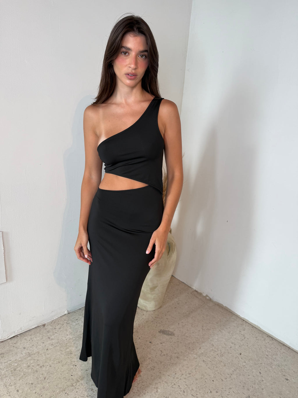 One Shoulder Maxi Dress