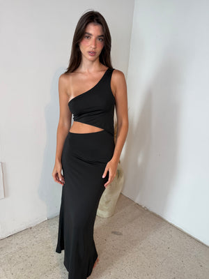 One Shoulder Maxi Dress