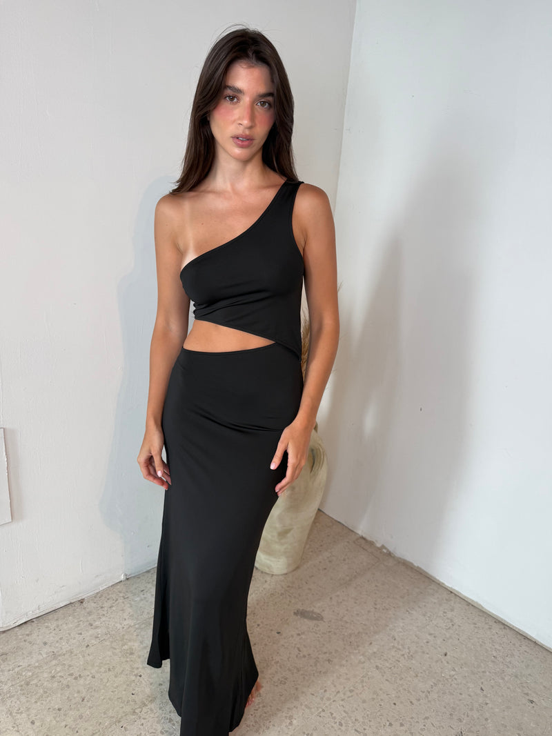 One Shoulder Maxi Dress