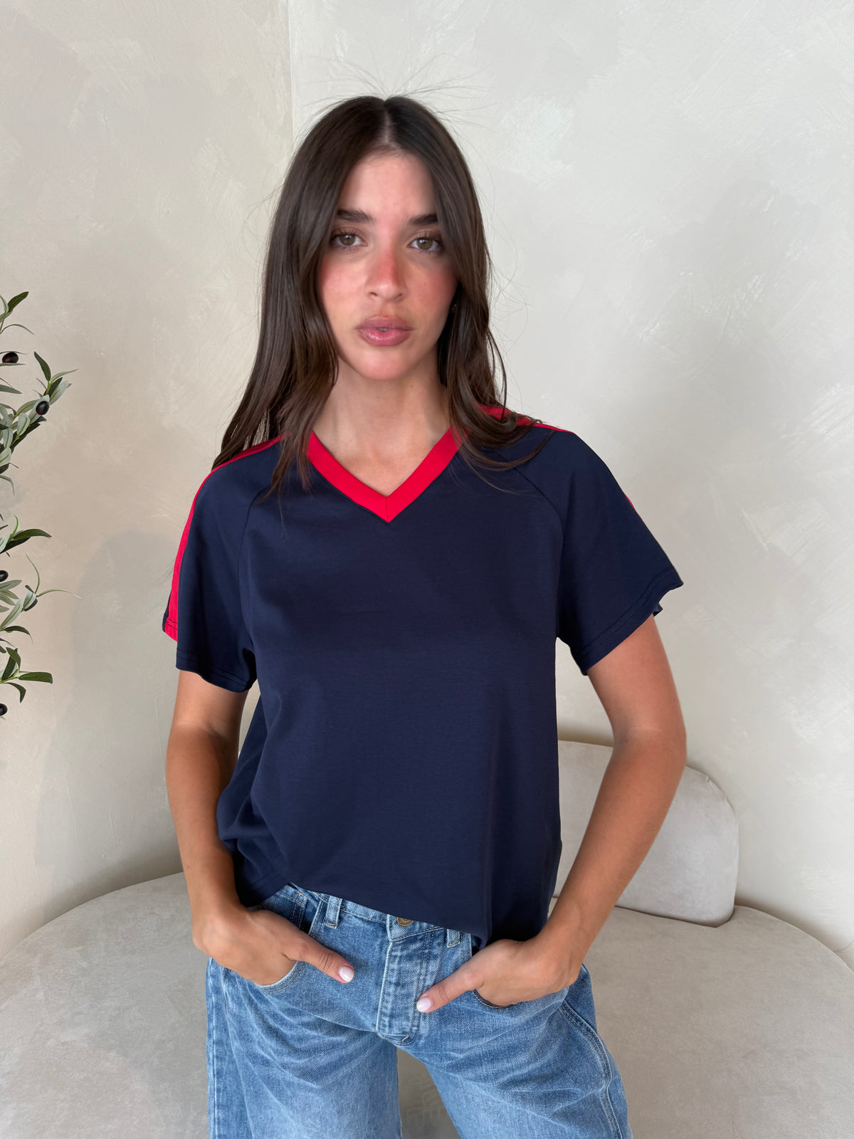SS T Shirt Contrast Side