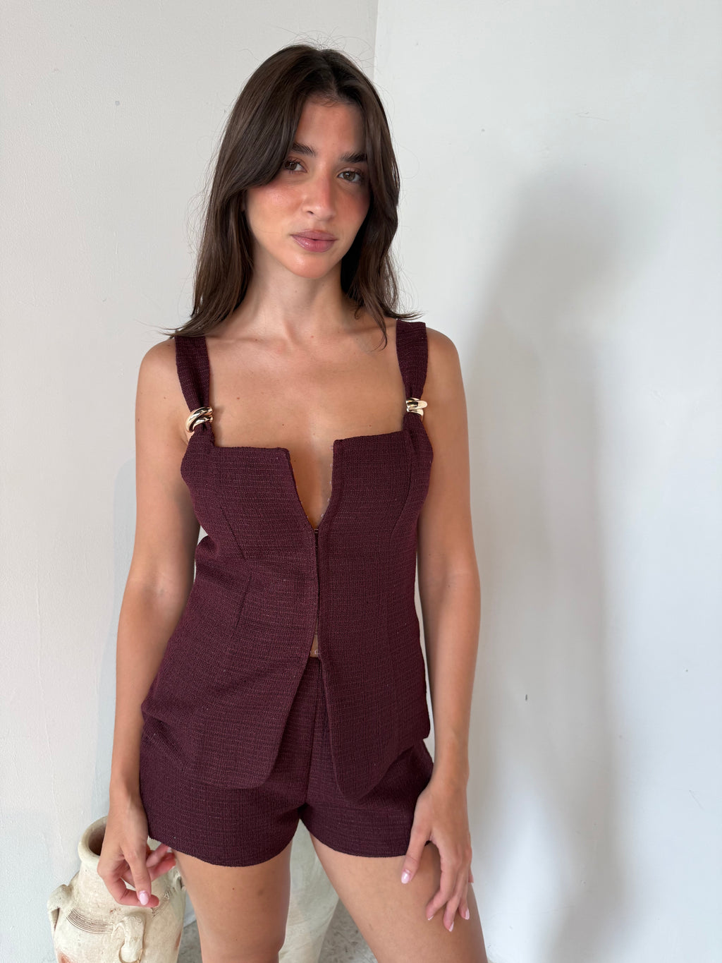 Tweed Top & Short Set