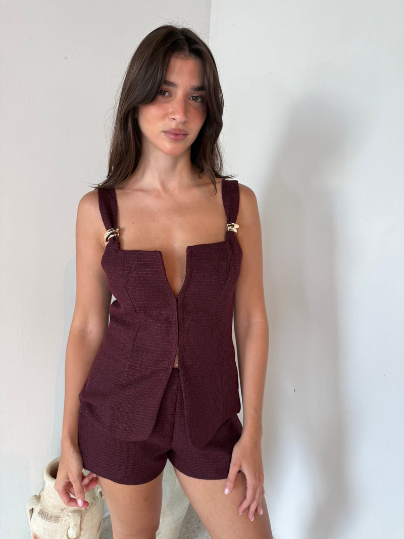 Tweed Top & Short Set