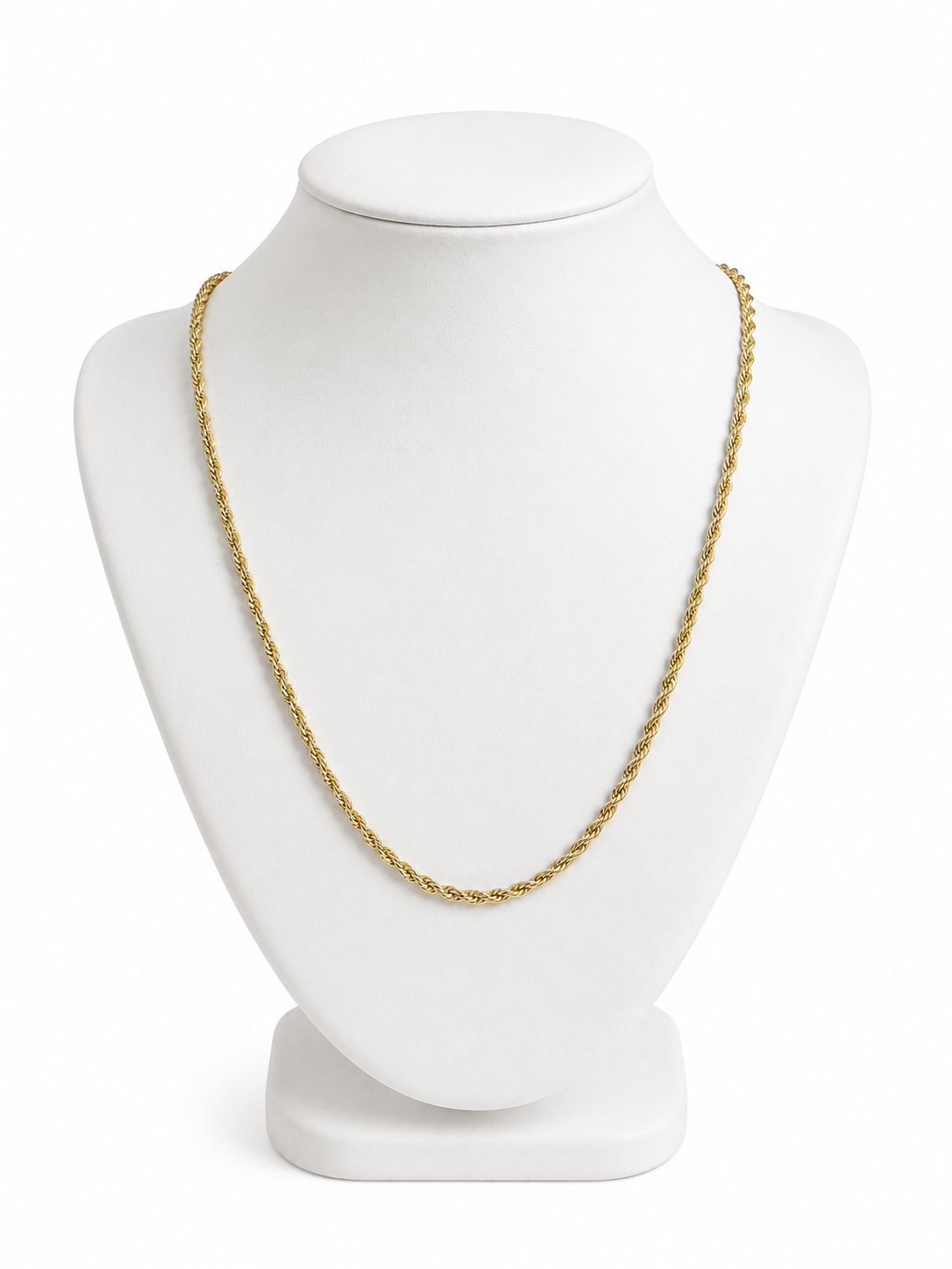 Long Spiral Chain Necklace 18”