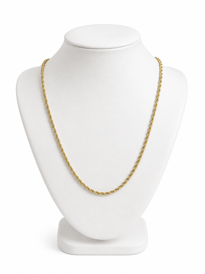 Long Spiral Chain Necklace 18”