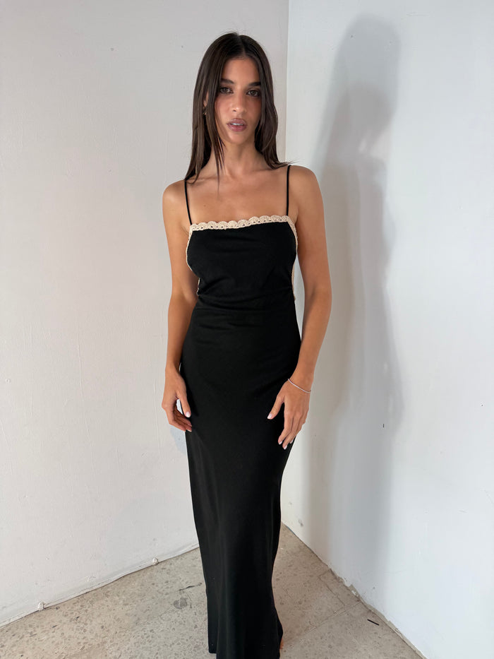 Black Maxi Knitted Dress