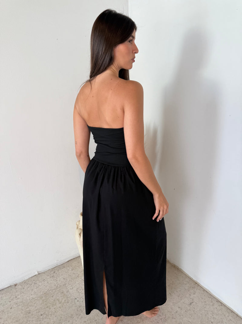 Tube Black Maxi Dress