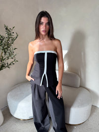 Contrast Tube Top & Pant Set