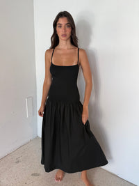 Knit Lace Up Midi Dress