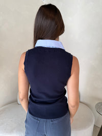 Stripe Contrast Sweater Top
