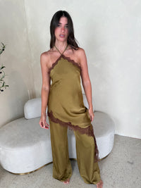 Satin Halter Jumpsuit