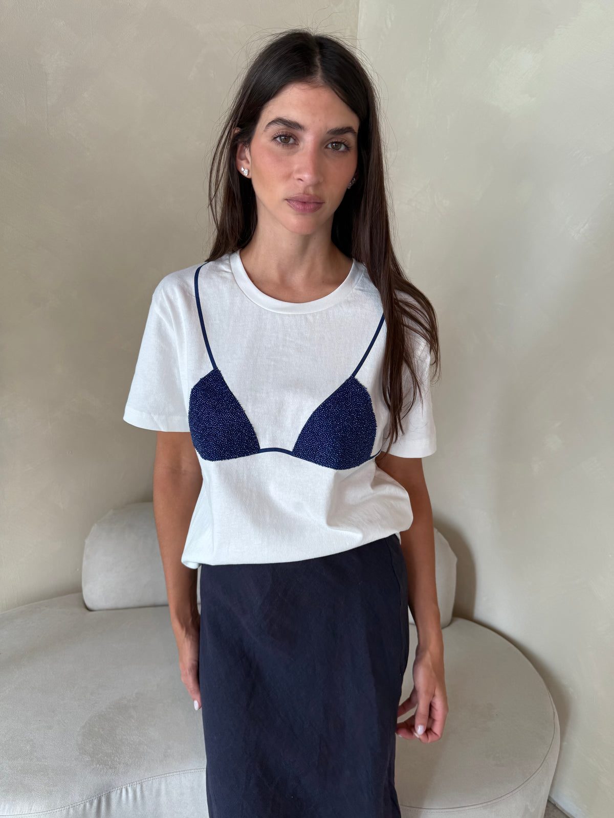 Beaded Bikini Graphic Tee