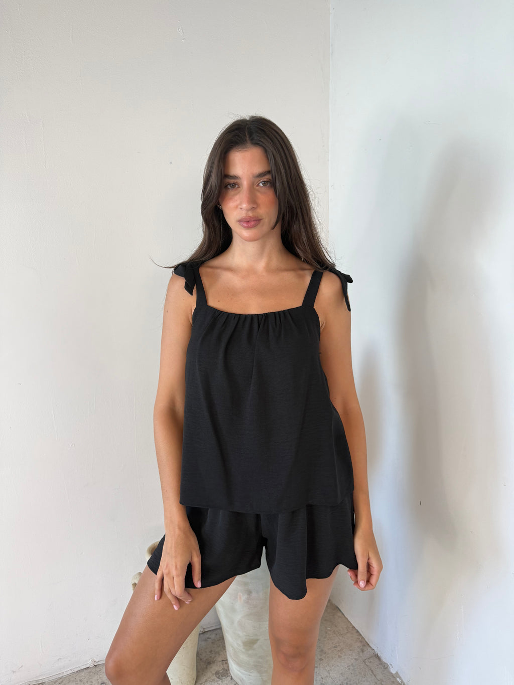 Black Tie Top & Short Set