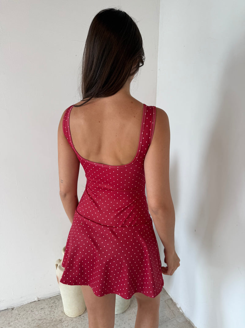 Polka Mini Sporty Dress