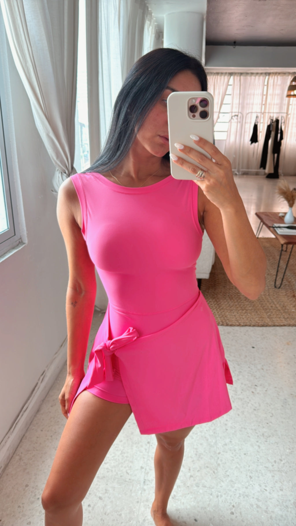 Hot Pink Active Romper