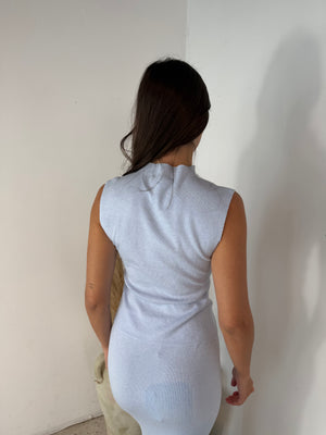 Pleated Front Top & Skirt Set