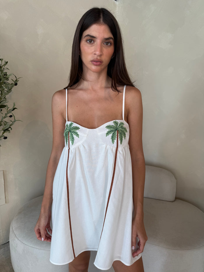 Linen Palm Dress