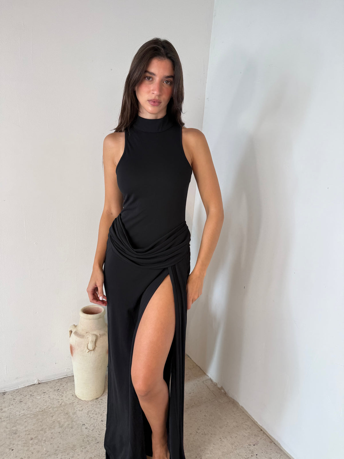 Draped Waist Dress