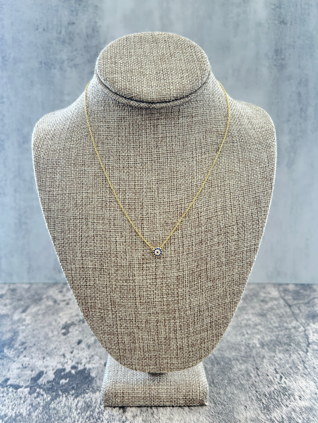 Blue Evil Eye Diamond Necklace
