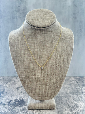 Blue Evil Eye Diamond Necklace