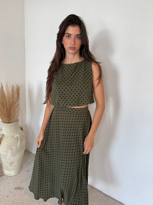 Olive Polka Set