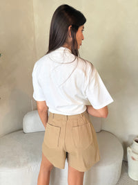 Tan Twill Shorts