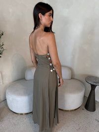 Taupe Beaded Top & Pant Set