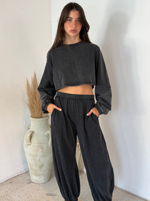 Washed LS Lounge Set