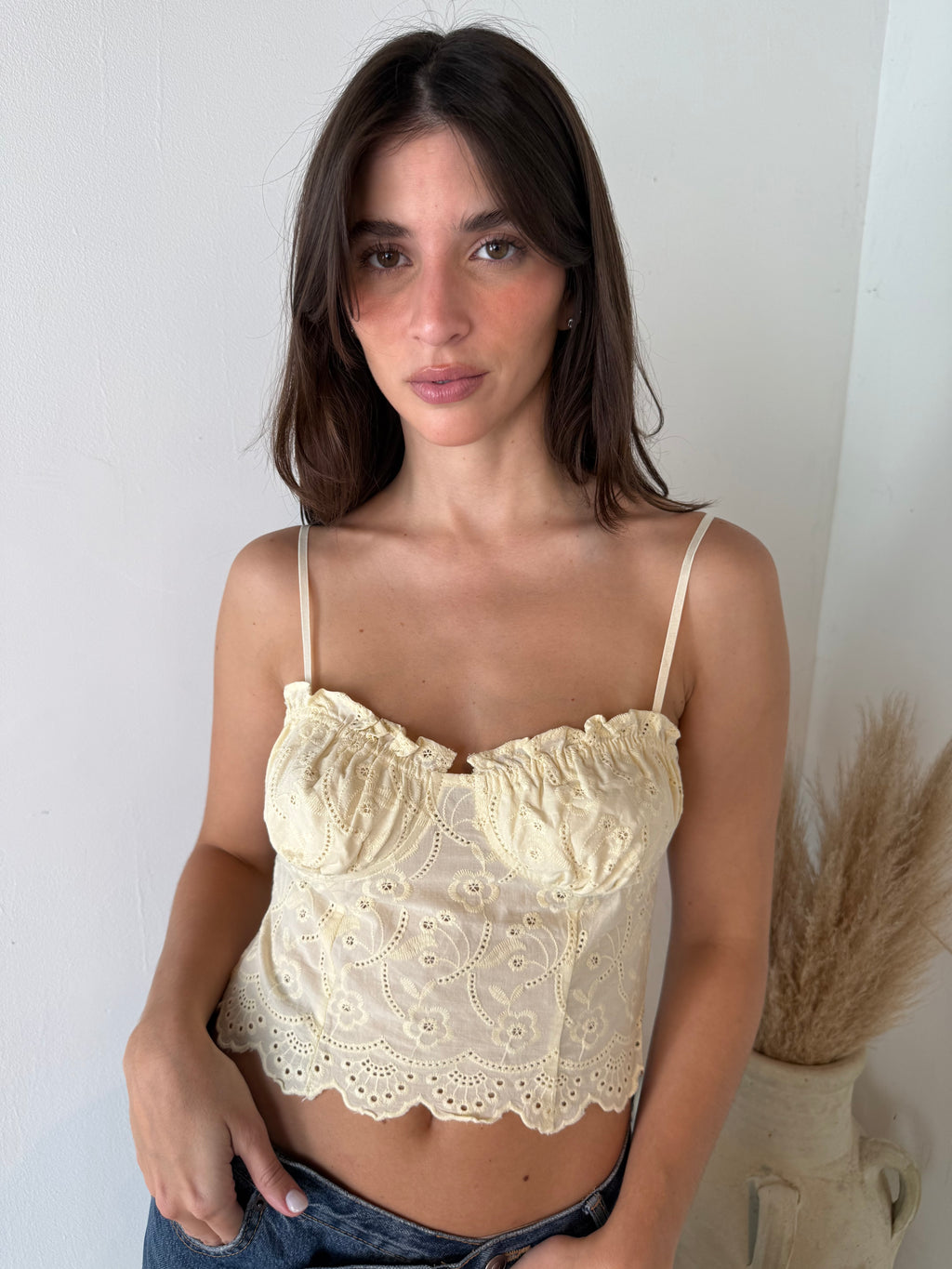 Butter Eyelet Top